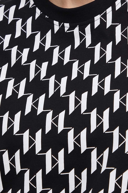 Karl Lagerfeld t-shirt bawełniany 241W1700 czarny