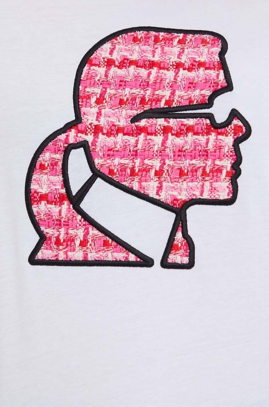 Bavlněné tričko Karl Lagerfeld 241W1704 bílá