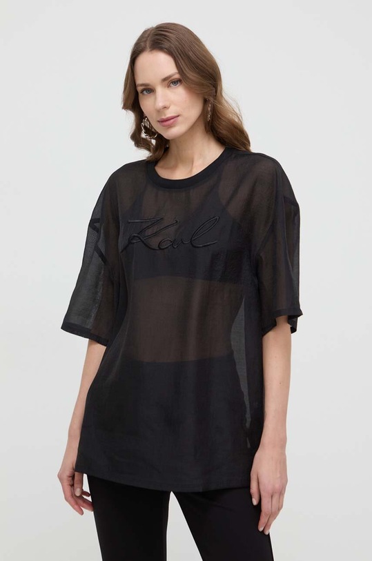 Tričko Karl Lagerfeld černá 241W1708