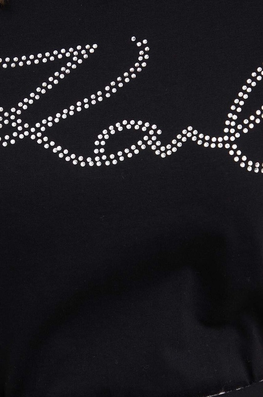 Bavlněné tričko Karl Lagerfeld 241W1713 černá