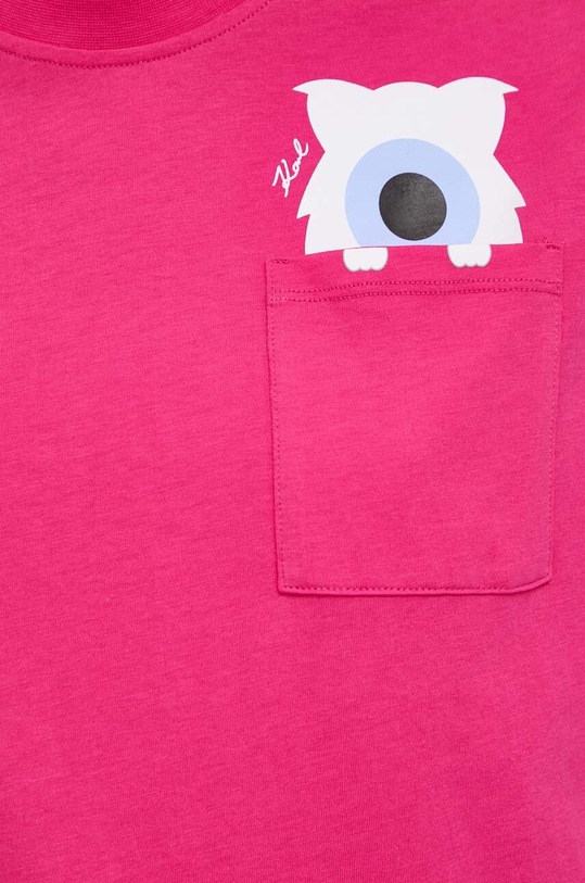 Bavlněné tričko Karl Lagerfeld x Darcel Disappoints 241W1761 růžová