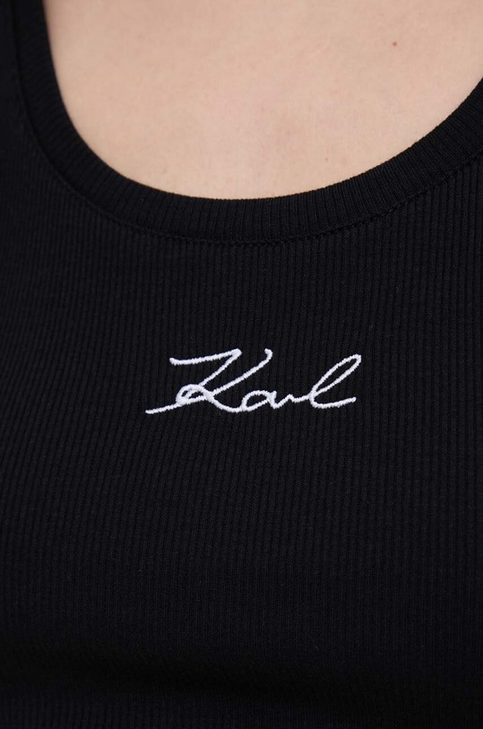 Bavlněný top Karl Lagerfeld 241W1712 černá