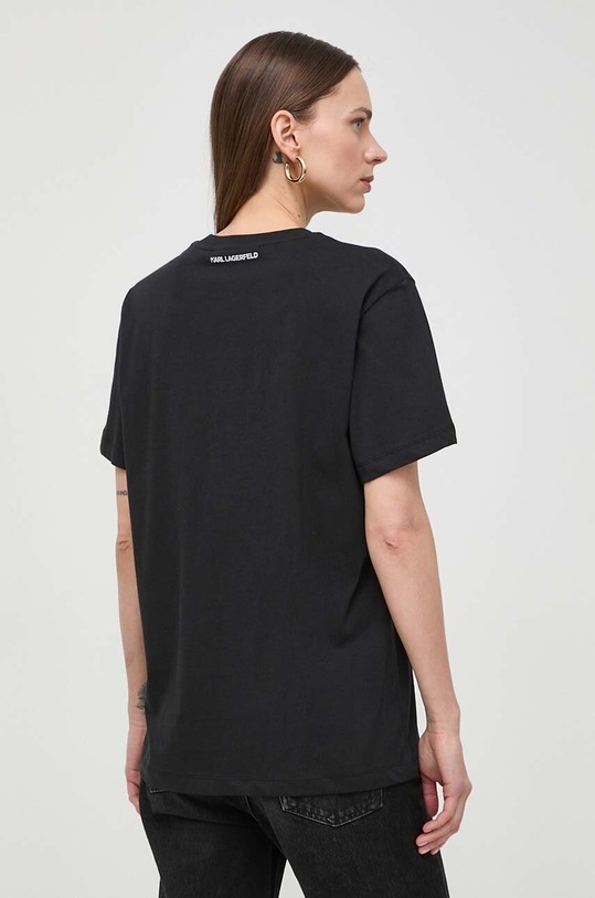 Ruházat Karl Lagerfeld pamut póló 241W1714 fekete