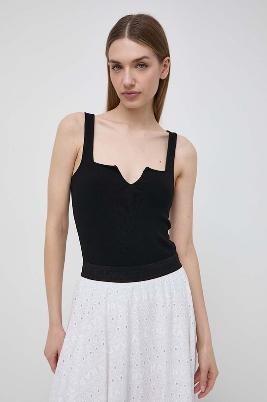 Top Karl Lagerfeld černá 241W1717