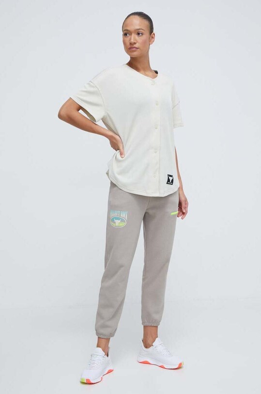 Under Armour tricou Project Rock 1382707 bej SS24
