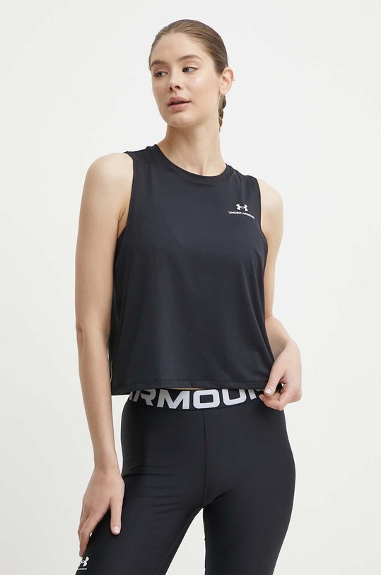 Τοπ προπόνησης Under Armour Rush Energy με ελαστάν μαύρο 1383654