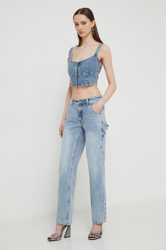 Guess Originals top W4GG25D4ON0 niebieski SS24