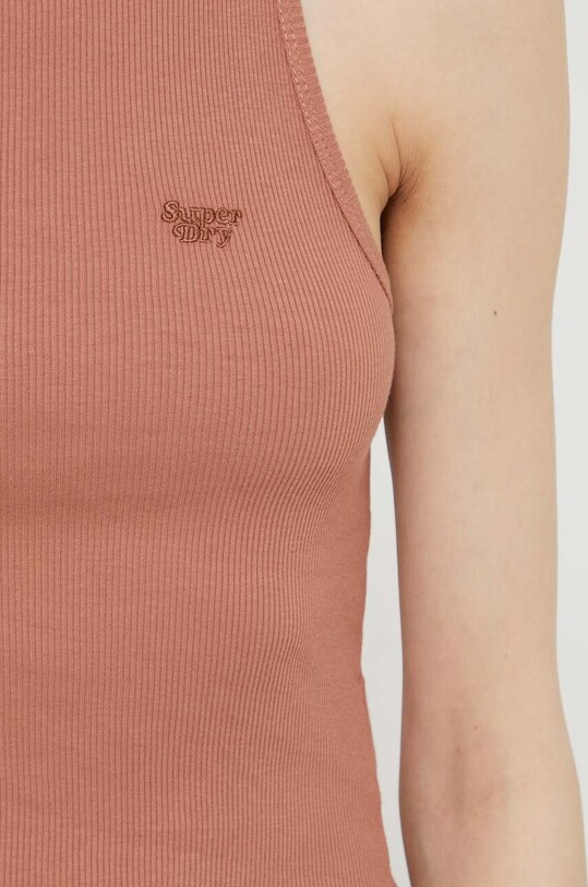 Хлопковый топ Superdry W6011890A.2BK коричневый