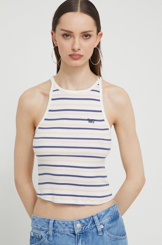 Superdry top din bumbac curele bleumarin W6011889A.2IU