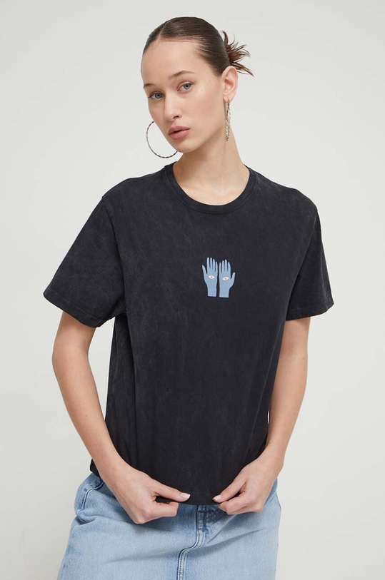 Îmbrăcăminte Kaotiko tricou din bumbac AO017.01.M002 negru