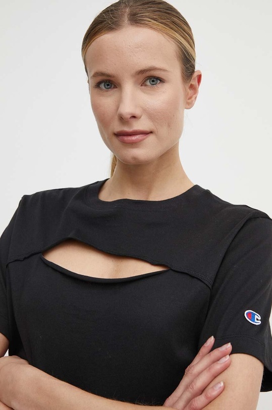 Хлопковая футболка Champion чёрный 117348