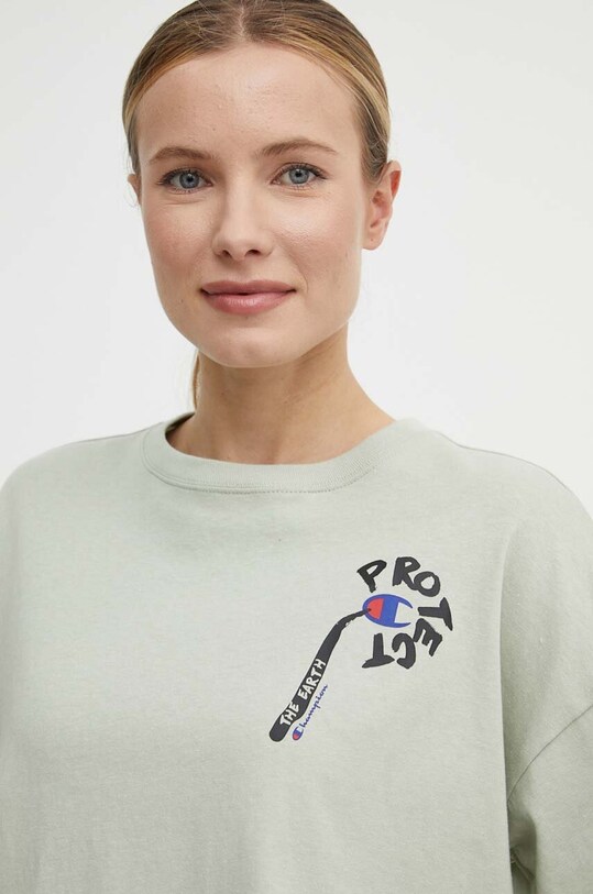 Champion tricou din bumbac verde 117231