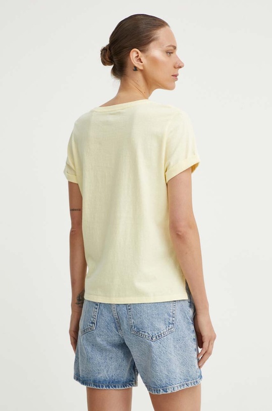 Ρούχα Βαμβακερό μπλουζάκι Levi's A7212 κίτρινο