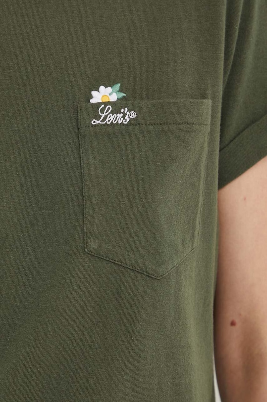 Bavlněné tričko Levi's A7212 zelená