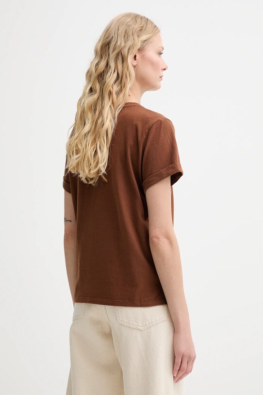 Odzież Levi's t-shirt bawełniany A7212 brązowy