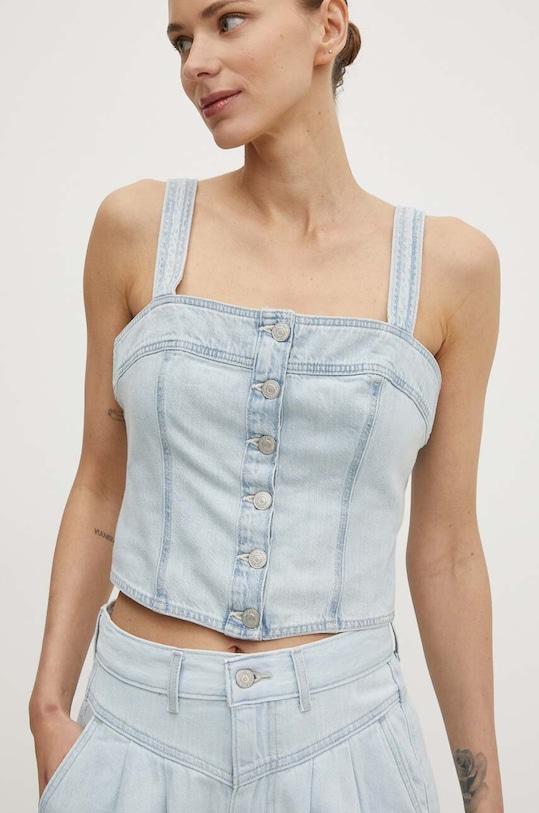 Levi's top din denim uni albastru A7614
