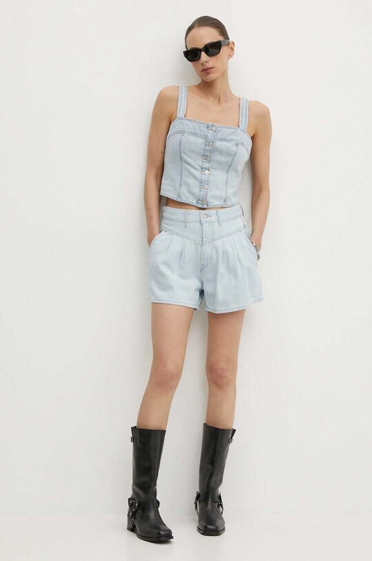 Džínsový top Levi's A7614 modrá SS24