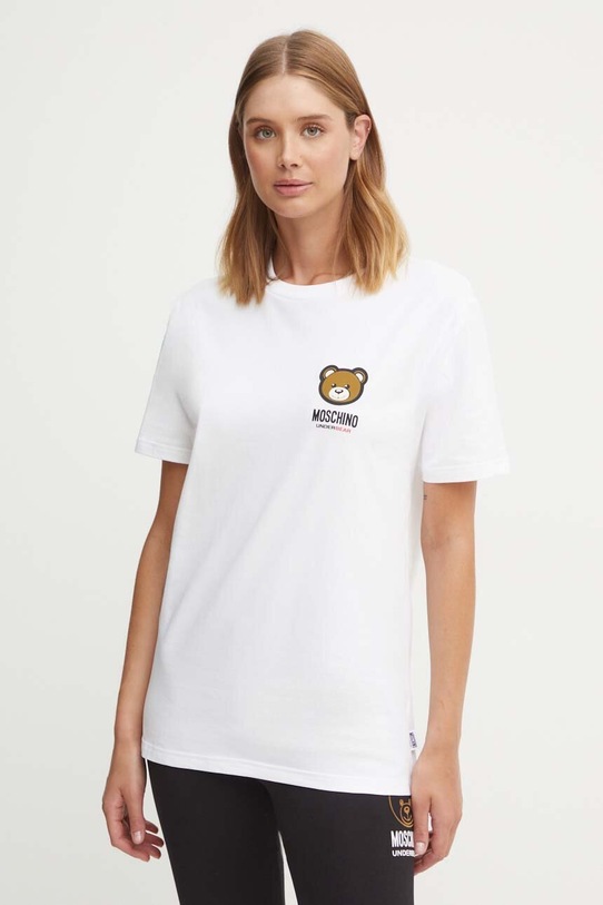 Tričko Moschino Underwear potisk bílá 0788.4410