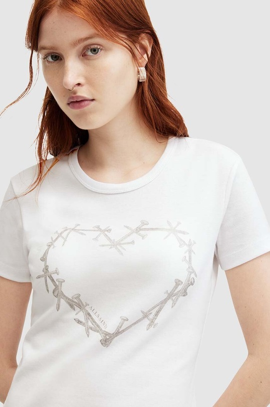 Хлопковая футболка AllSaints PERTA WG512Z белый SS24