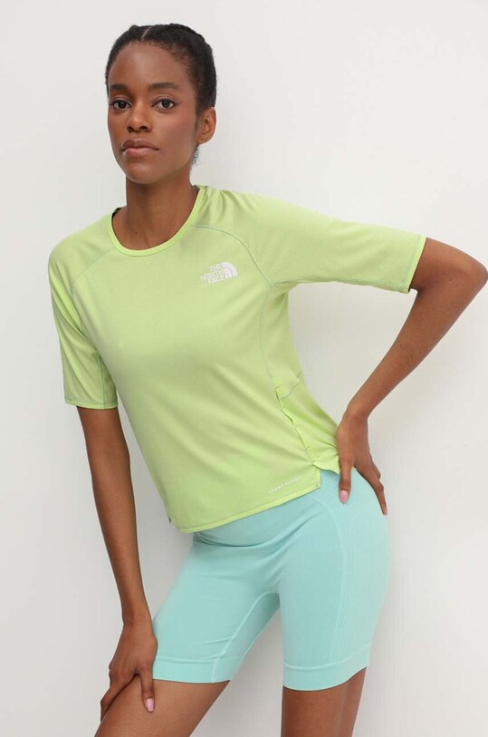The North Face t-shirt sportowy Summer LT NF0A85YPTIE1 zielony SS24