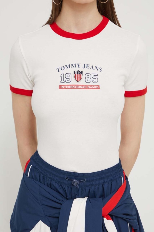 Tommy Jeans t-shirt Archive Games DW0DW18836 beżowy