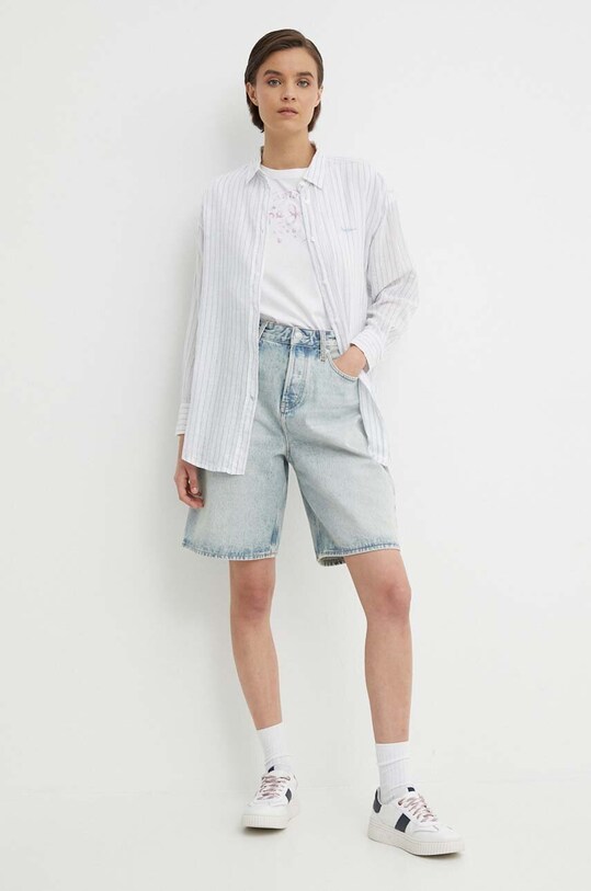 Pepe Jeans tricou din bumbac KELTSE PL505862 alb SS24