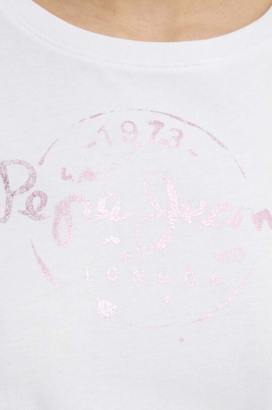 Pepe Jeans tricou din bumbac KELTSE PL505862 alb