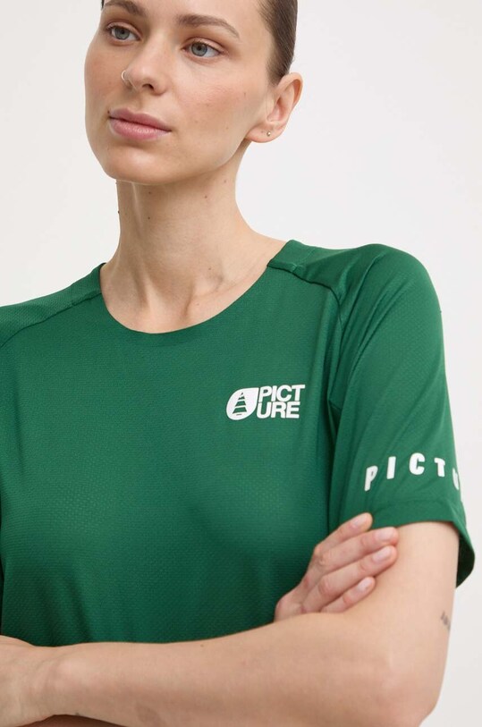 Picture tricou sport Ice Flow print verde WTS547