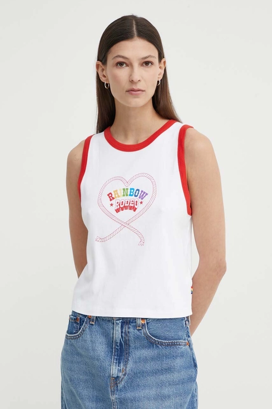 Levi's top bawełniany Pride nadruk biały A5063