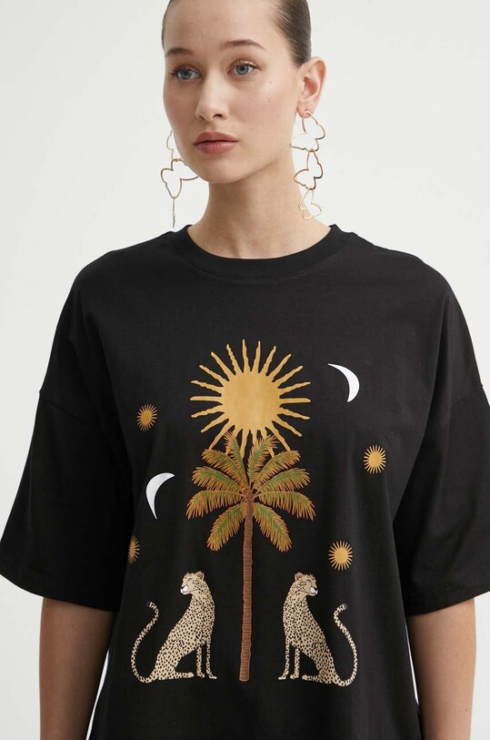 Never Fully Dressed t-shirt bawełniany czarny NFDTO143.Black