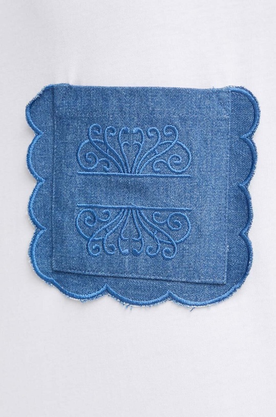 Never Fully Dressed tricou din bumbac NFDTO464.White alb