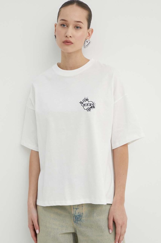Ρούχα Βαμβακερό μπλουζάκι Never Fully Dressed NFDTO654.White λευκό