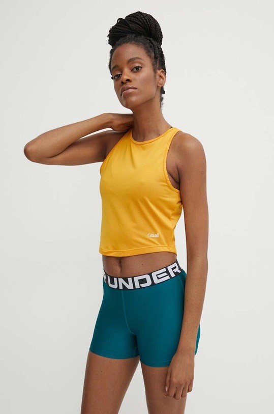 Tréninkový top Casall Laser Mesh hladký oranžová 24105