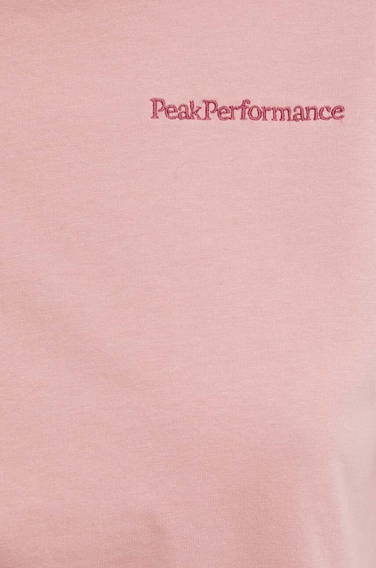 Bavlnené tričko Peak Performance G79571 ružová