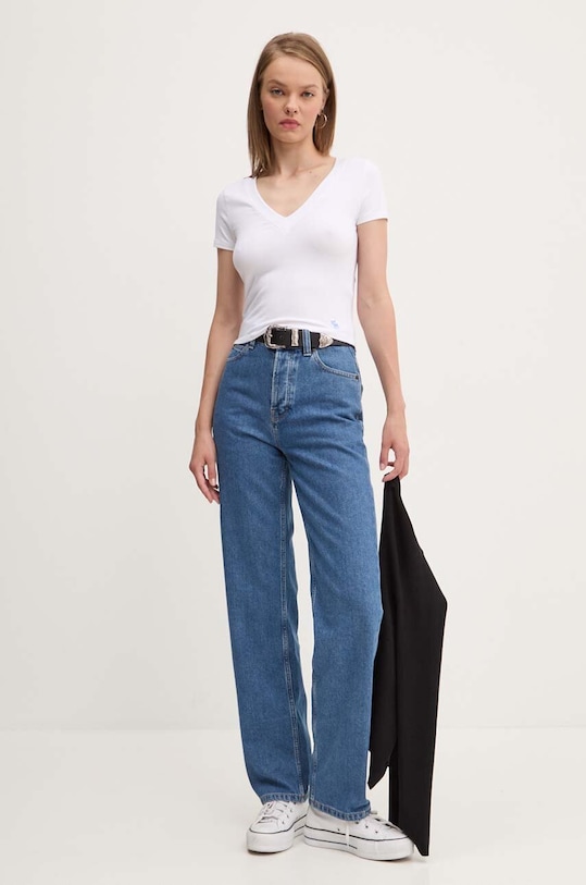 Tričko Abercrombie & Fitch KI139.4420.100 bílá SS24