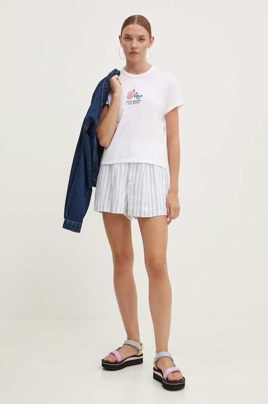 Abercrombie & Fitch tricou din bumbac KI157.4095.100 alb SS24
