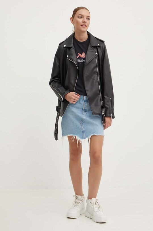 Abercrombie & Fitch tricou din bumbac KI157.4095.900 negru SS24