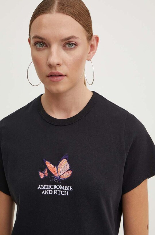 Abercrombie & Fitch tricou din bumbac negru KI157.4095.900