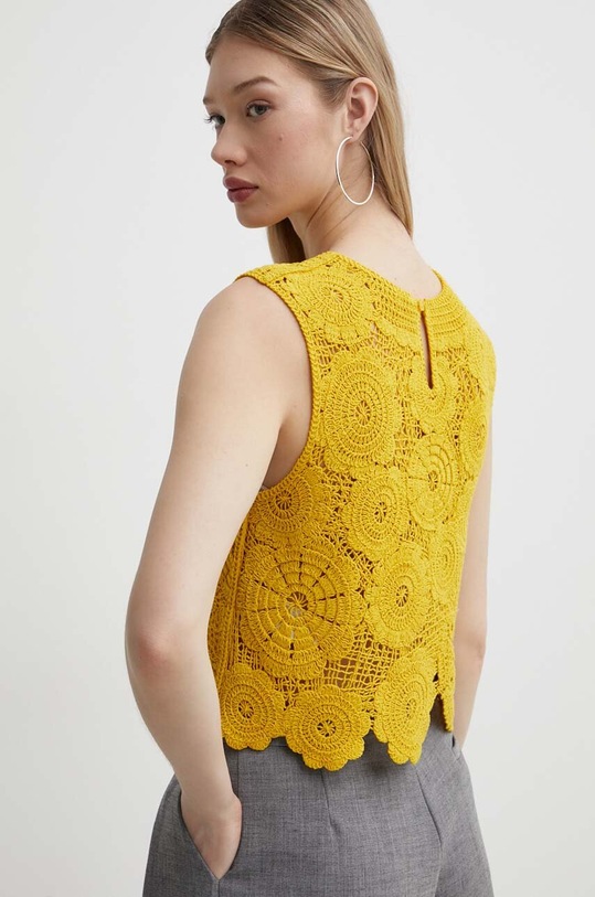 Odjeća Pamučni top Desigual YELLIT 24SWTK98 zlatna