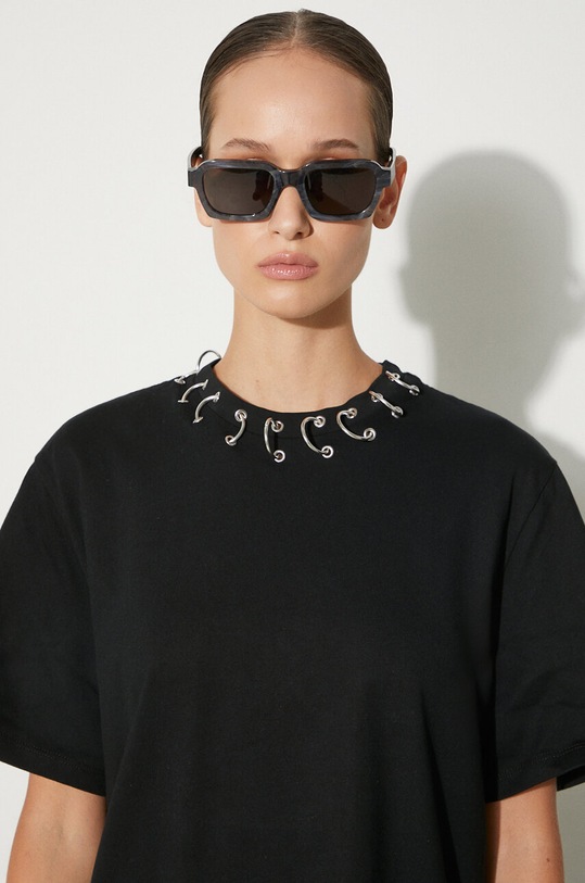 Rotate t-shirt bawełniany 112309100 czarny