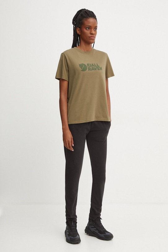 Fjallraven t-shirt Fjällräven Logo Tee W F87146.620 zielony AW24