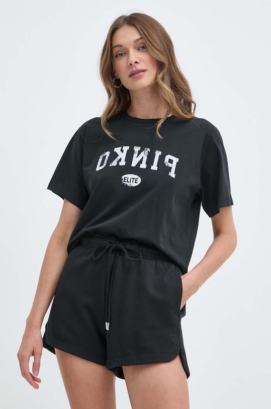 Pinko t-shirt bawełniany czarny 104269.A25Z
