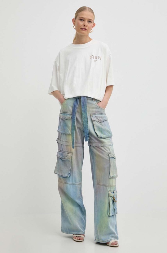 Памучна тениска Pinko 104257.A26S бежов SS24