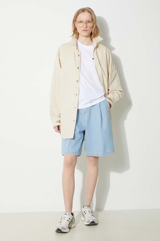 Pamučna majica Lacoste TF7215 bijela AW25