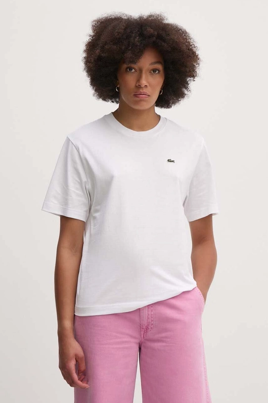 Lacoste t-shirt bawełniany biały TF7215