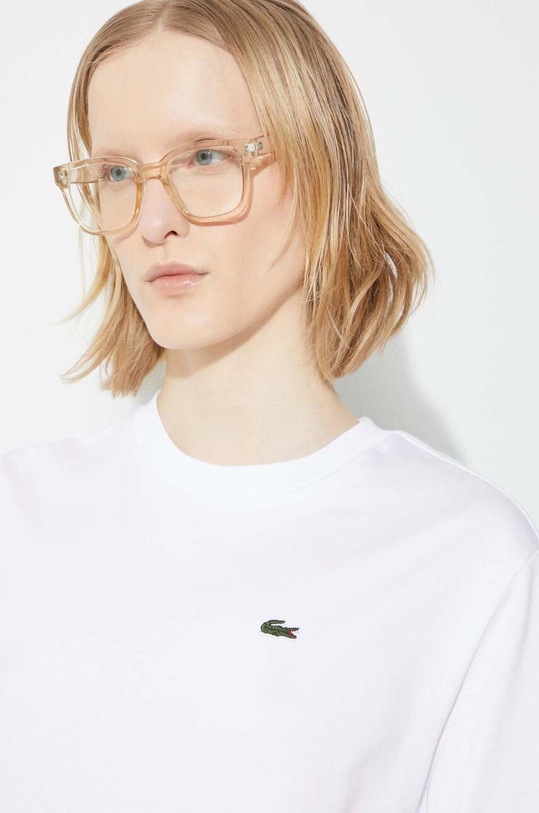Pamučna majica Lacoste TF7215 bijela