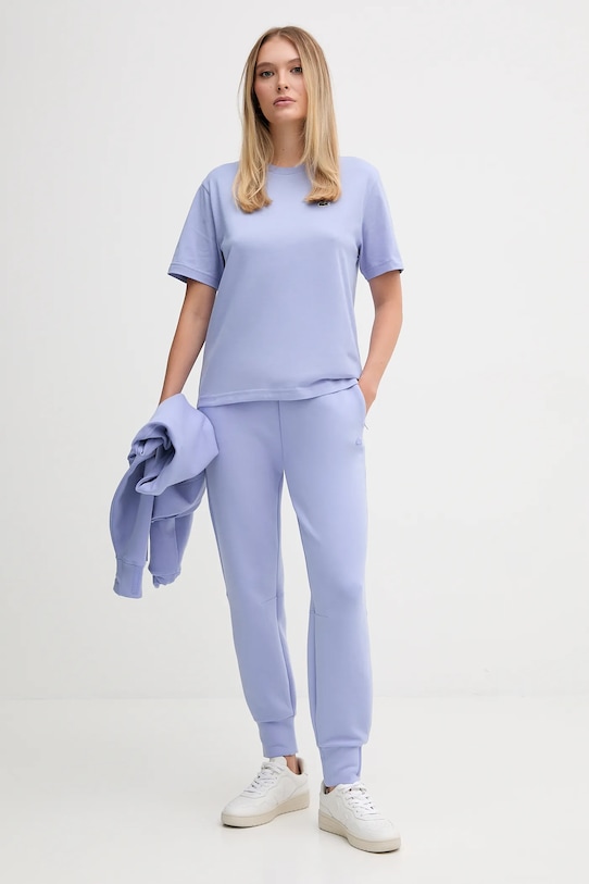 Lacoste tricou din bumbac TF7215 albastru AW25