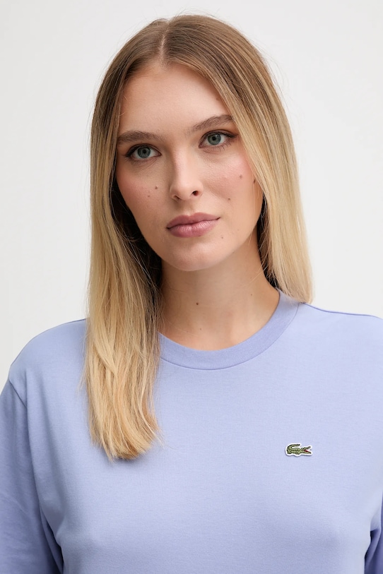 Lacoste tricou din bumbac albastru TF7215