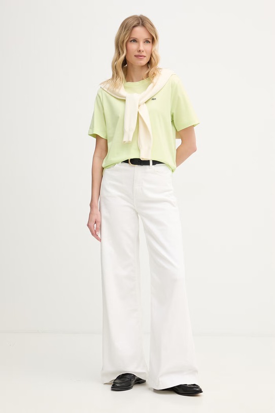 Lacoste Tričko bavlnené dámske TF7215 zelená SS26