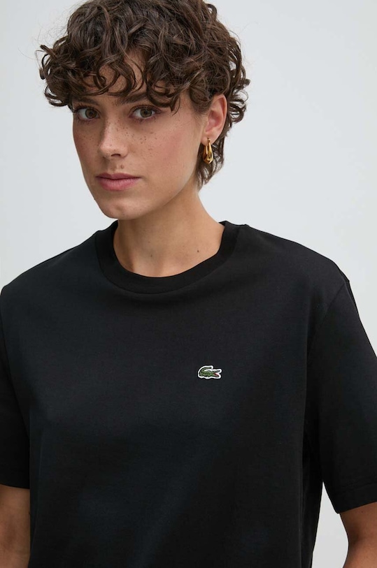 Lacoste t-shirt bawełniany czarny TF7215